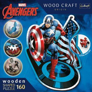 Kniha Wood Craft Origin puzzle Neohrožený Kapitán Amerika