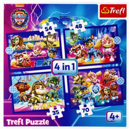 Kniha Puzzle Tlapková patrola Hrdinové 4v1