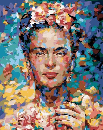 Maľovanie podľa čísel Farebná Frida 40x50cm Zuty