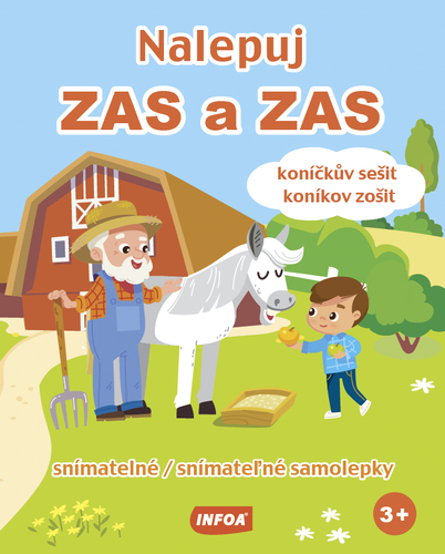 Kniha Nalepuj zas a zas - koníkov zošit - snímatelné samolepky