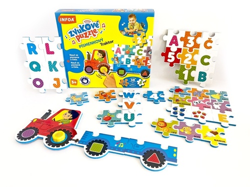 Zvukové puzzle - Písmenkový traktor