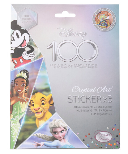Zberateľské nálepky Disney k 100. výročiu 3 ks vykladanie z diamantov