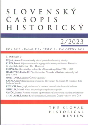 Kniha Slovenský časopis historický 2/2023