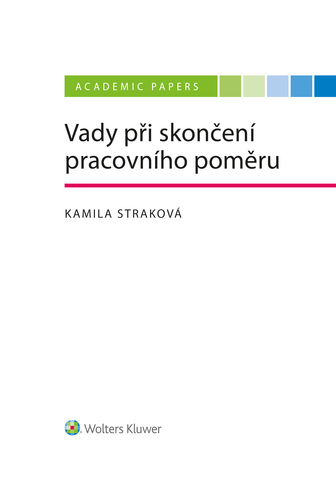 Kniha Vady při skončení pracovního poměru - Kamila Straková
