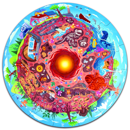 Kniha Hape Okrúhle puzzle podzemie HAPE