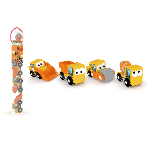 Kniha J'ADORE Stavebné vozidlá v tube J’ADORE