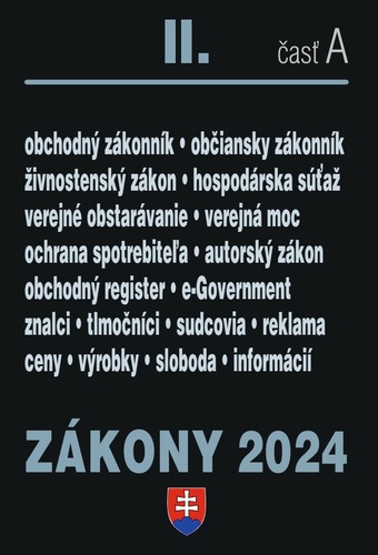 Kniha Zákony 2024 II A Obchodné a občianske právo