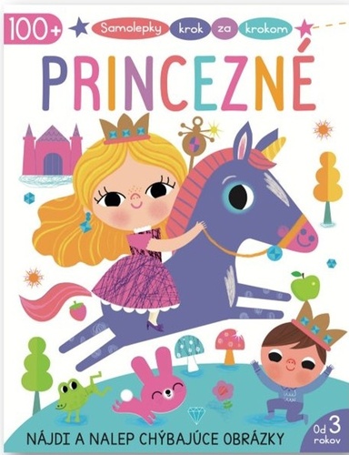 Kniha Princezné - Samolepky krok za krokom