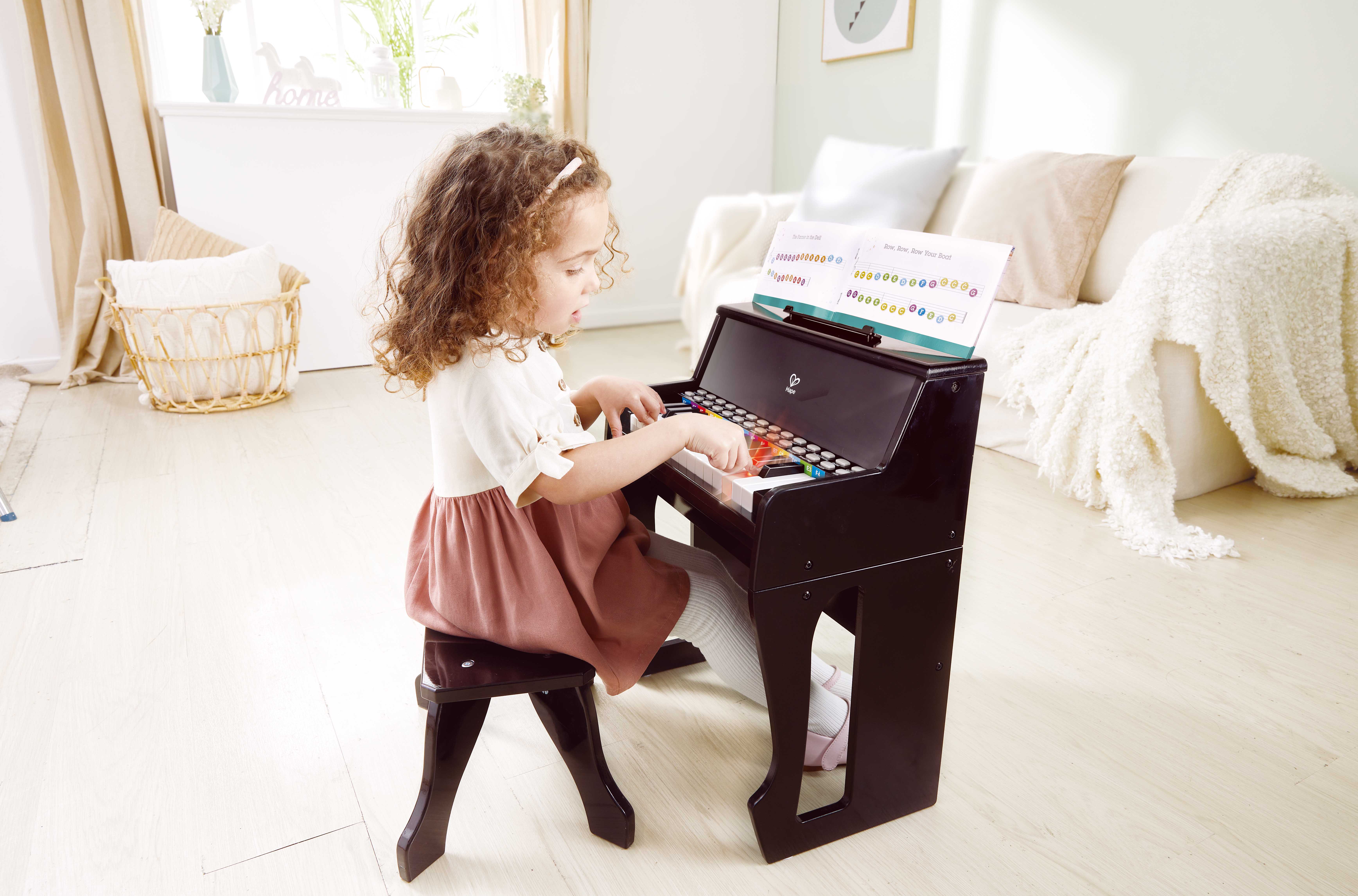 Čierne Piano uč sa pomocou svetiel HAPE