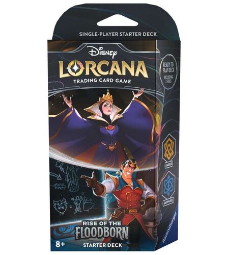 Ravensburger Kartová hra Disney Lorcana: Rise of the Floodborn - Starter Deck Amber & Sapphire