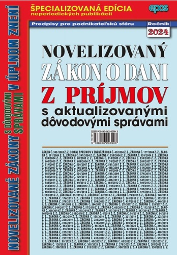 Novelizovaný zákon o dani z príjmov 1/2024