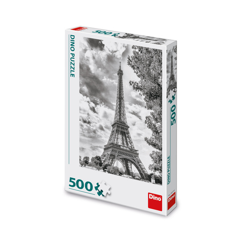 Dino Toys Puzzle Čiernobiela Eiffelova veža 500 Dino