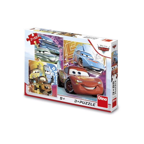 Kniha Puzzle 3x55 Cars Kamarádi
