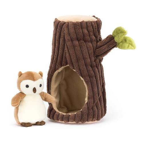 Lesná sova v kmeni plyšová hračka JELLYCAT