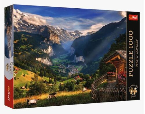 Trefl Puzzle Foto Odysea: Údolie Lauterbrunnen, Švajčiarsko 1000 Premium Plus Trefl