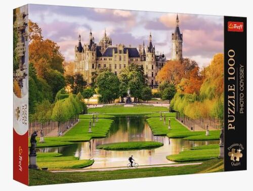 Puzzle Foto Odysea: Zámok Schwerin, Nemecko 1000 Premium Plus Trefl