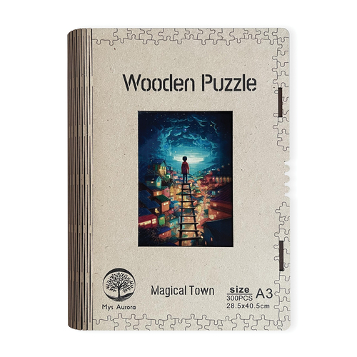 Kniha Dřevěné puzzle Magické město A3