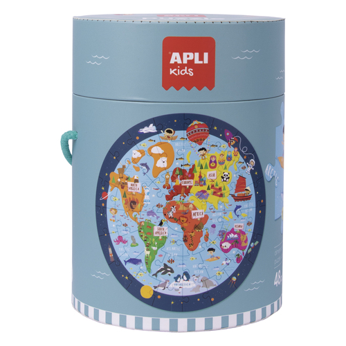 APLI Puzzle v tube -Svetová mapa 48 dielikov