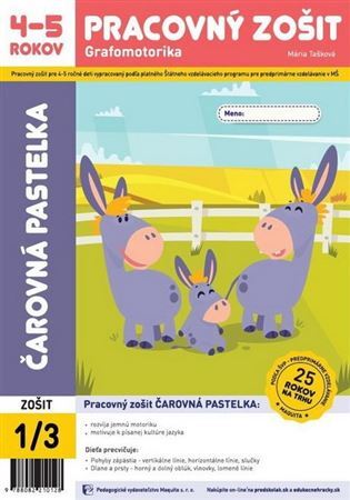 Kniha Čarovná pastelka - pracovný zošit 1/3 pre 4-5 ročných