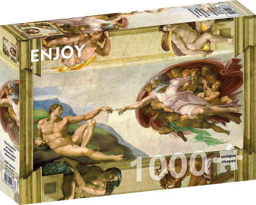 Puzzle Michelangelo Buonarroti: The Creation of Adam 1000 Enjoy