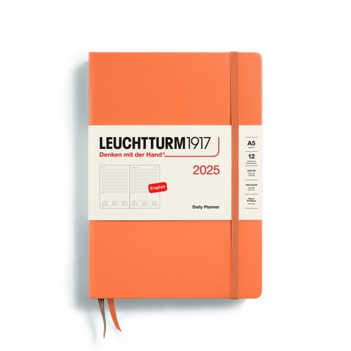 Denný diár LEUCHTTURM1917 2025 Apricot, Medium (A5) 2025, English