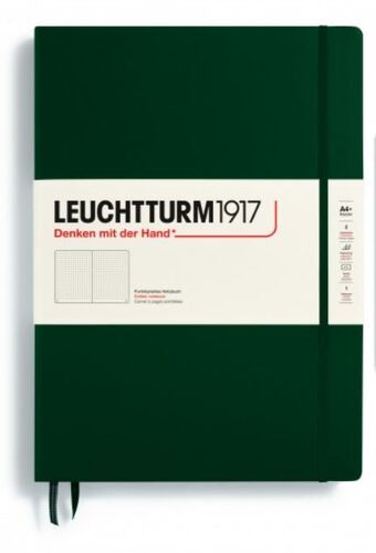 Zápisník LEUCHTTURM1917 Master Classic (A4+) Forest Green, 235 p., bodkovaný