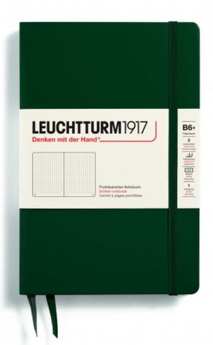 Zápisník LEUCHTTURM1917 Paperback (B6+) Forest Green, 219 p., bodkovaný