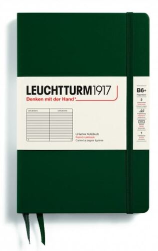 Zápisník LEUCHTTURM1917 Paperback (B6+) Forest Green, 219 p., riadkovaný