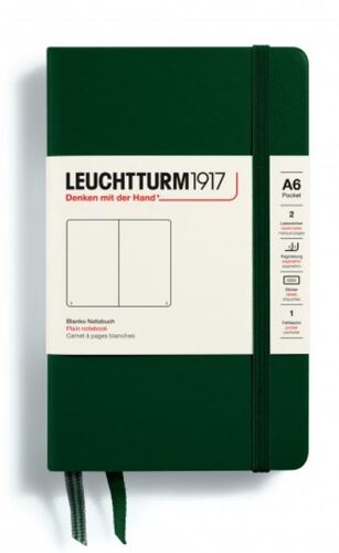 Zápisník LEUCHTTURM1917 Pocket (A6) Forest Green, 187 p., čistý