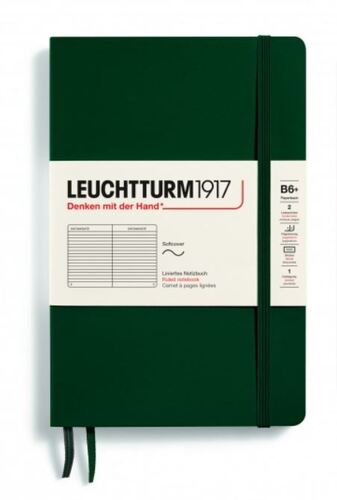 Zápisník LEUCHTTURM1917 Paperback (B6+) Softcover Forest Green, 123 p., riadkovaný