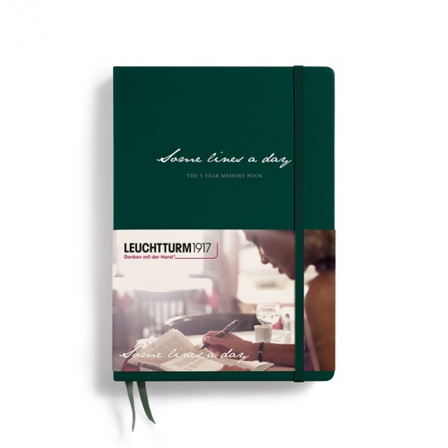 Päťročný denník LEUCHTTURM1917 Some Lines A Day Forest Green, Medium (A5), 80 g/m2