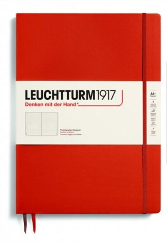 Zápisník LEUCHTTURM1917 Master Slim (A4+) Fox Red, 123 p., bodkovaný