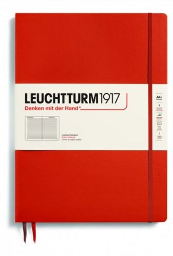 Zápisník LEUCHTTURM1917 Master Slim (A4+) Fox Red, 123 p., riadkovaný