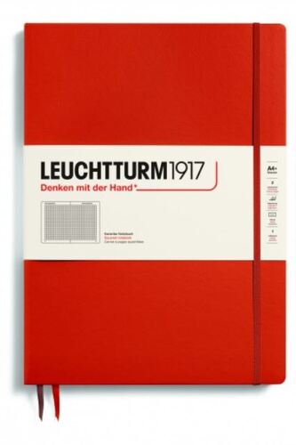 Zápisník LEUCHTTURM1917 Master Slim (A4+) Fox Red, 123 p., štvorcový