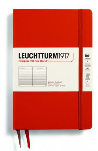Zápisník LEUCHTTURM1917 Paperback (B6+) Fox Red, 219 p., riadkovaný