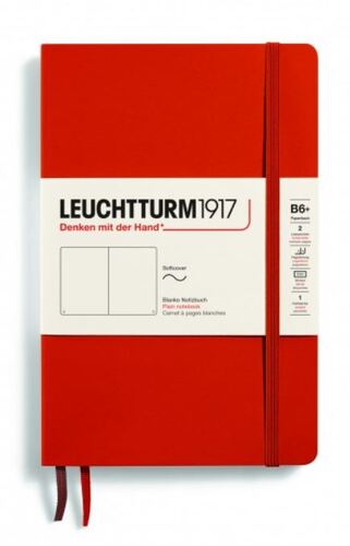 LEUCHTTURM1917 Zápisník LEUCHTTURM1917 Paperback (B6+) Softcover Fox Red, 123 p., čistý