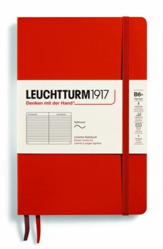 Zápisník LEUCHTTURM1917 Paperback (B6+) Softcover Fox Red, 123 p., riadkovaný