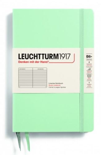 Zápisník LEUCHTTURM1917 Paperback (B6+) Mint Green, 219 p., riadkovaný