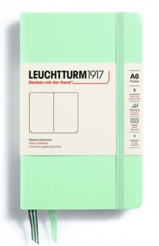 Zápisník LEUCHTTURM1917 Pocket (A6) Mint Green, 187 p., bodkovaný