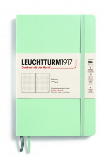 Zápisník LEUCHTTURM1917 Paperback (B6+) Softcover Mint Green, 123 p., bodkovaný