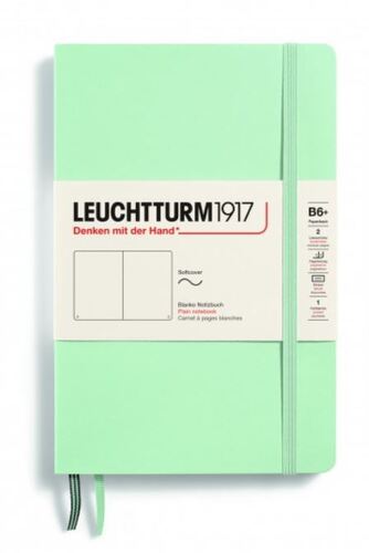 Zápisník LEUCHTTURM1917 Paperback (B6+) Softcover Mint Green, 123 p., čistý