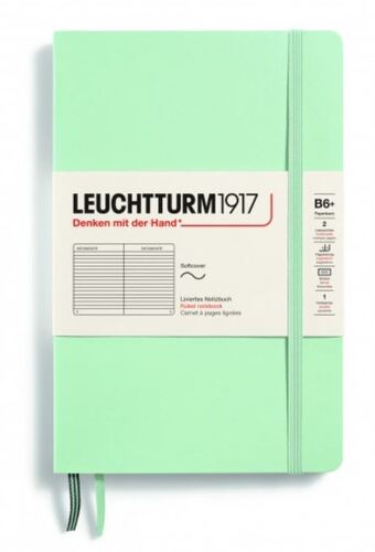 Zápisník LEUCHTTURM1917 Paperback (B6+) Softcover Mint Green, 123 p., riadkovaný