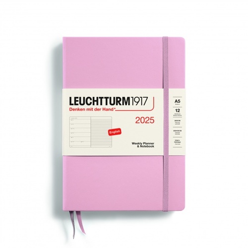 Diár LEUCHTTURM1917 2025 Powder, Medium (A5), riadkovaný, English