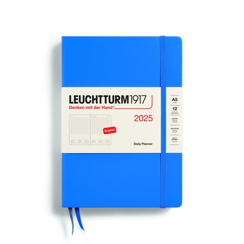 Denný diár LEUCHTTURM1917 2025 Sky, Medium (A5) 2025, English