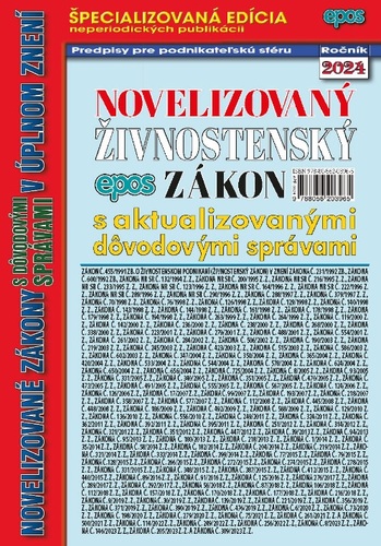 Novelizovaný Živnostenský zákon 8/2024
