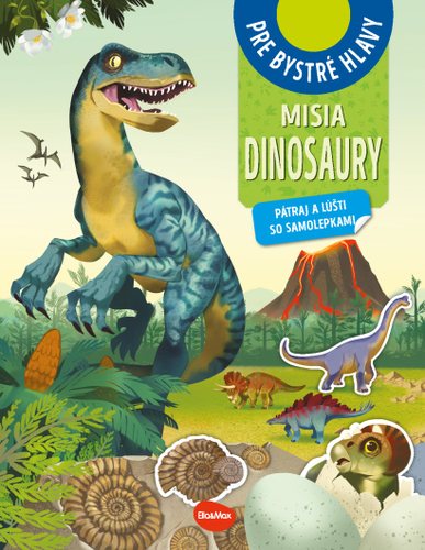 Kniha Misia dinosaury – pátraj a lúšti so samolepkami