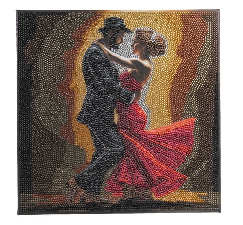 Obraz Polnočný tanec (30x30 cm) vykladanie z diamantov