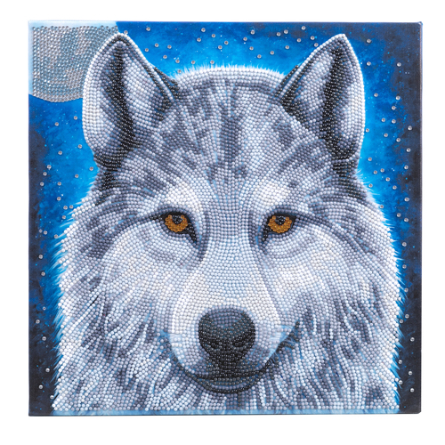 Craft Buddy Obraz Mesačný vlk (30x30 cm) vykladanie z diamantov