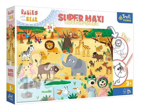 Puzzle Zvieratká v ZOO 24 Super Maxi Trefl