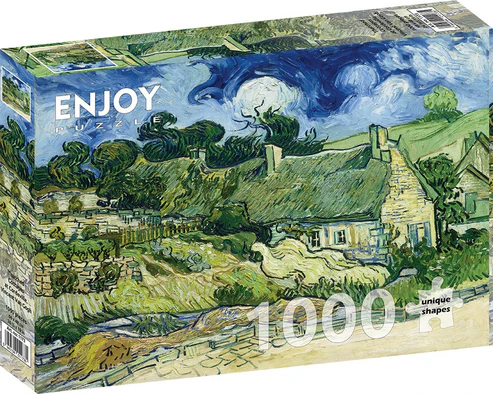 Puzzle Vincent Van Gogh: Thatched Cottages at Cordeville 1000 Enjoy